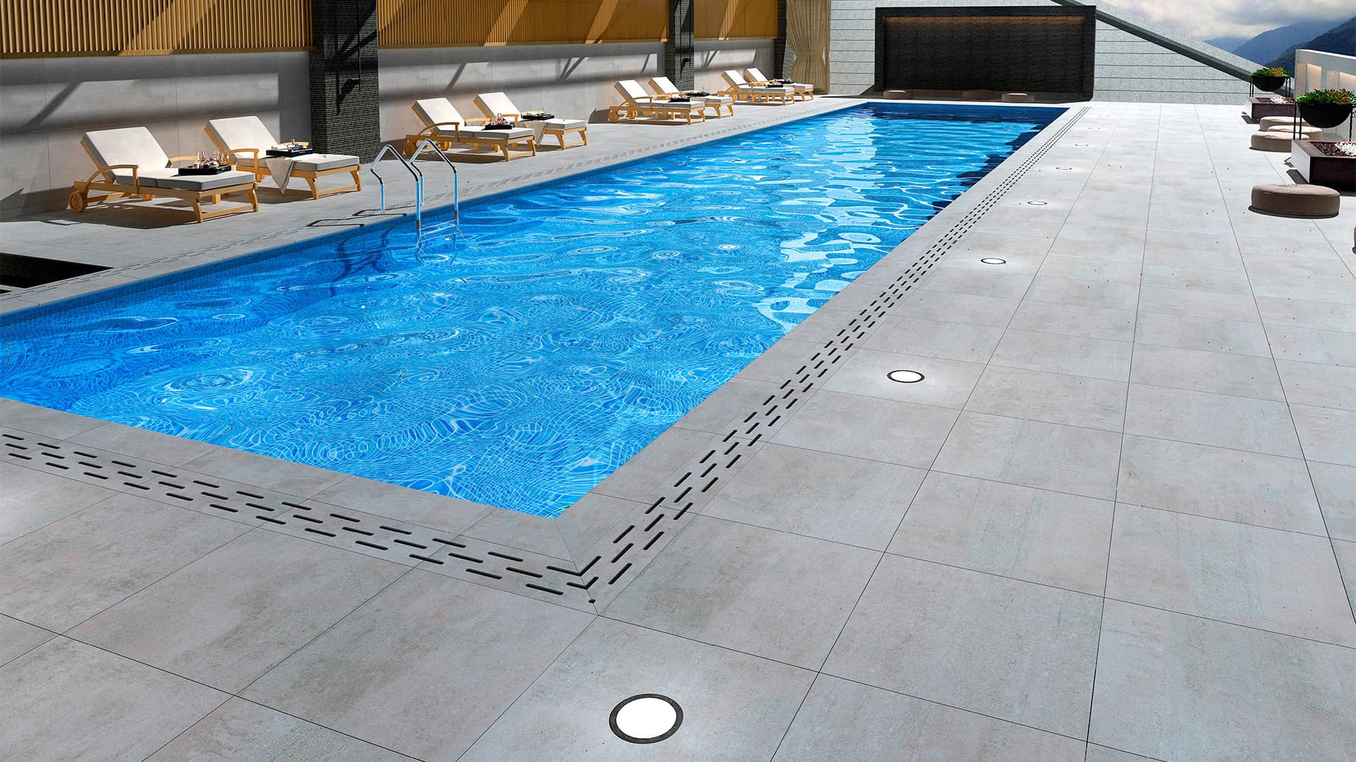 ריצוף בריכה